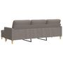 Voir la diapositive 5 : VIDAXL Canape a 3 places avec repose-pieds Taupe 210 cm Tissu