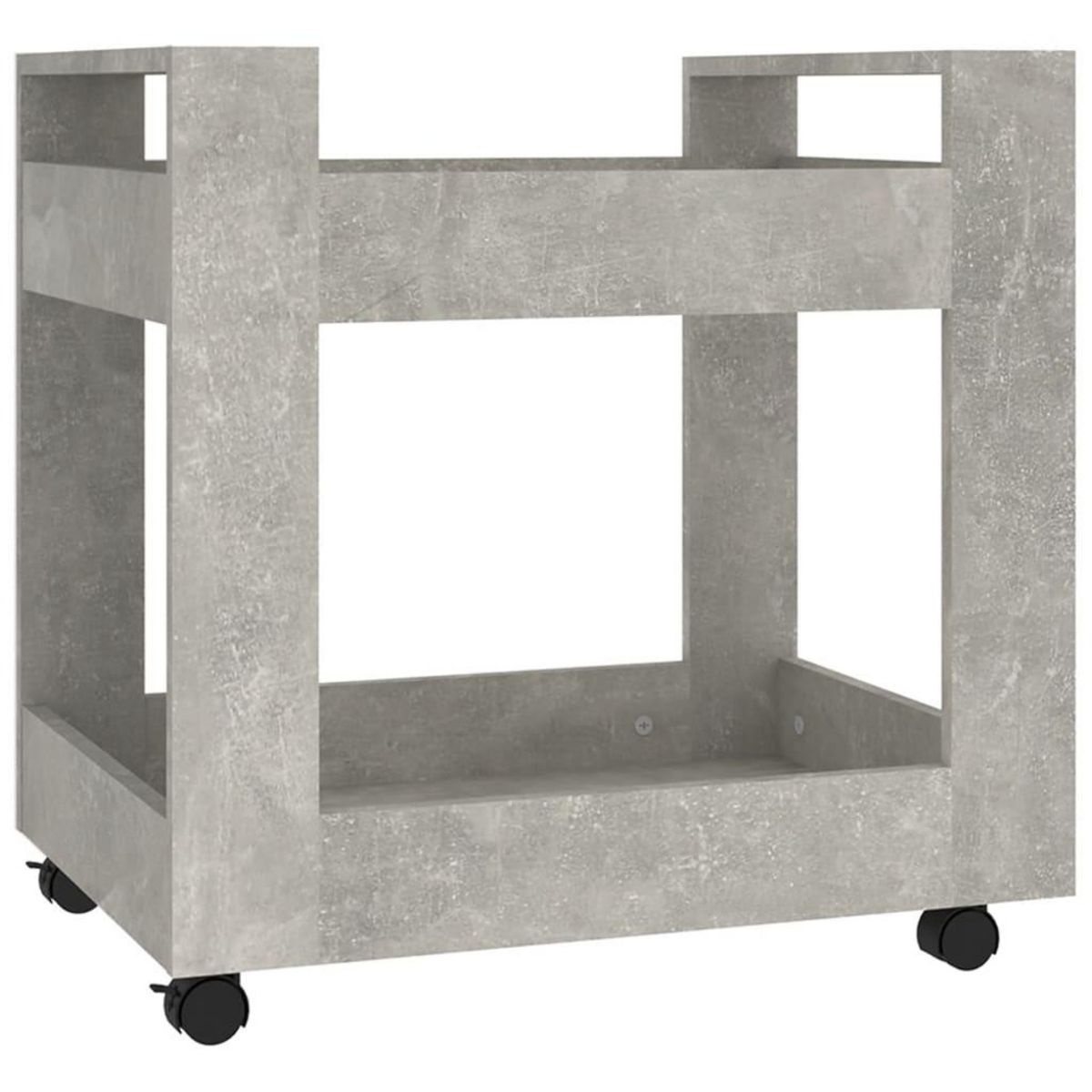 VIDAXL Chariot de bureau Gris beton 60x45x60 cm Bois d'ingenierie