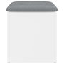 Voir la diapositive 5 : VIDAXL Banc de rangement blanc 42x42x45 cm bois d ingénierie