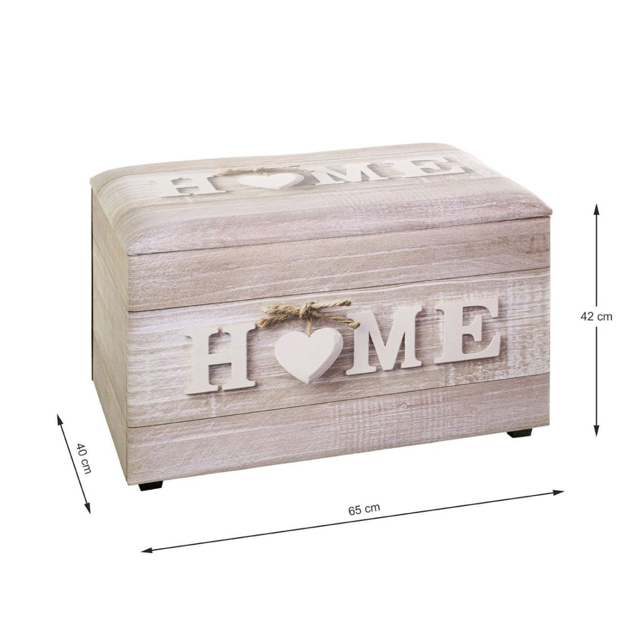 Voir la diapositive 6 : Paris Prix Coffre de Rangement Vintage  Home  65cm Naturel
