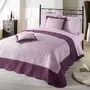 Boutis couvre-lit matelassé bicolore CHARMANT