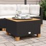 Voir la diapositive 3 : VIDAXL Table de jardin noir 55x55x36 cm resine tressee et bois acacia