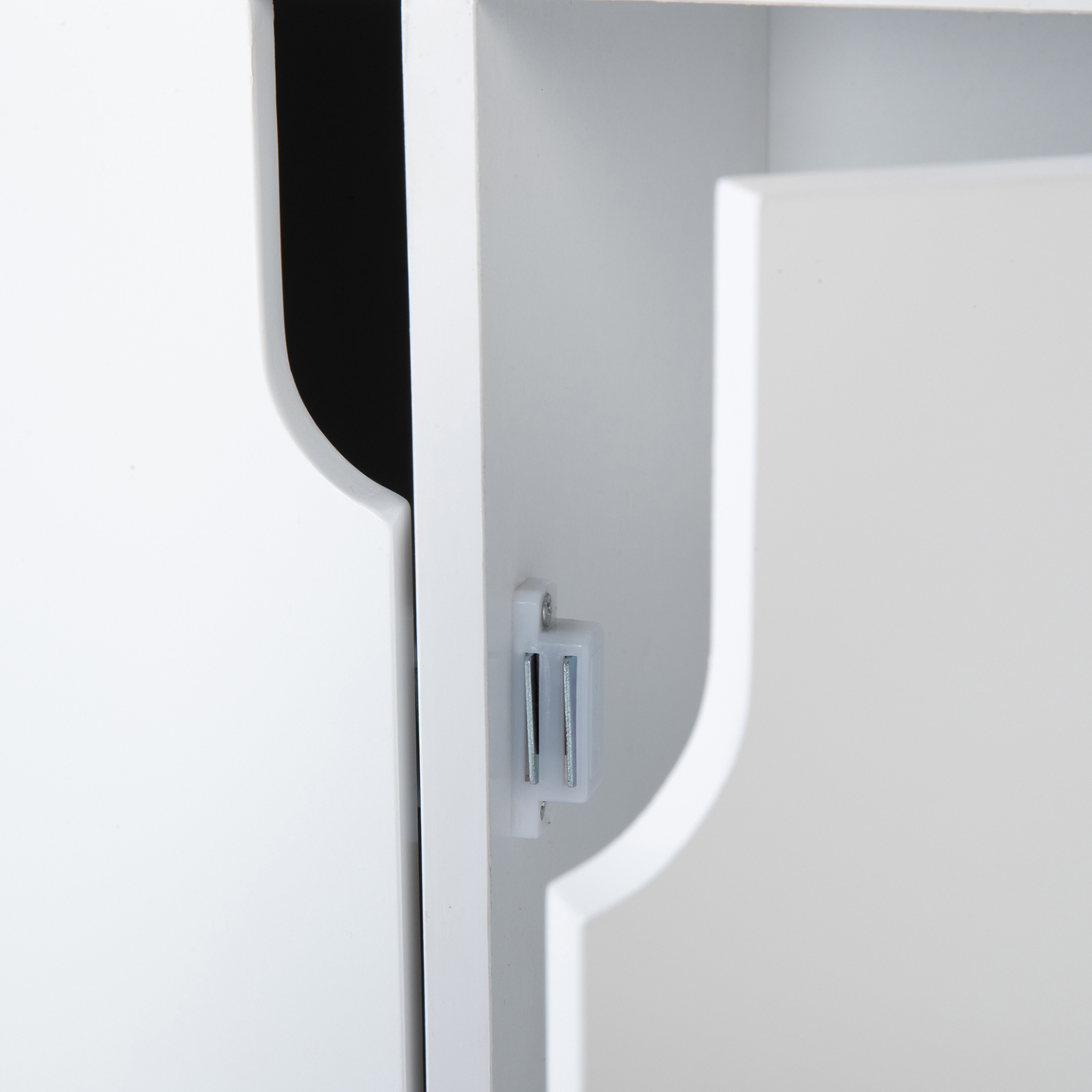 Voir la diapositive 6 : ID MARKET Meuble de rangement cube enfant emmie avec 6 cases en bois blanc