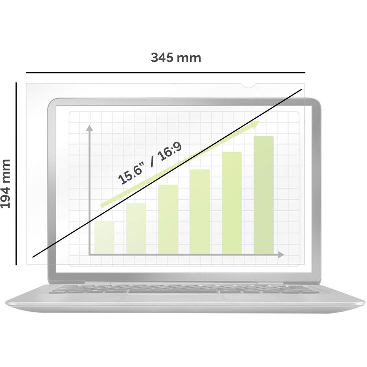 Fellowes Filtre de confidentialité de confidentialité écran15'6 pouces 16/9