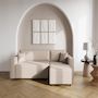 Voir la diapositive 1 : BEST MOBILIER Jonas - canapé d'angle réversible 4 places convertible avec coffre en tissu texturé