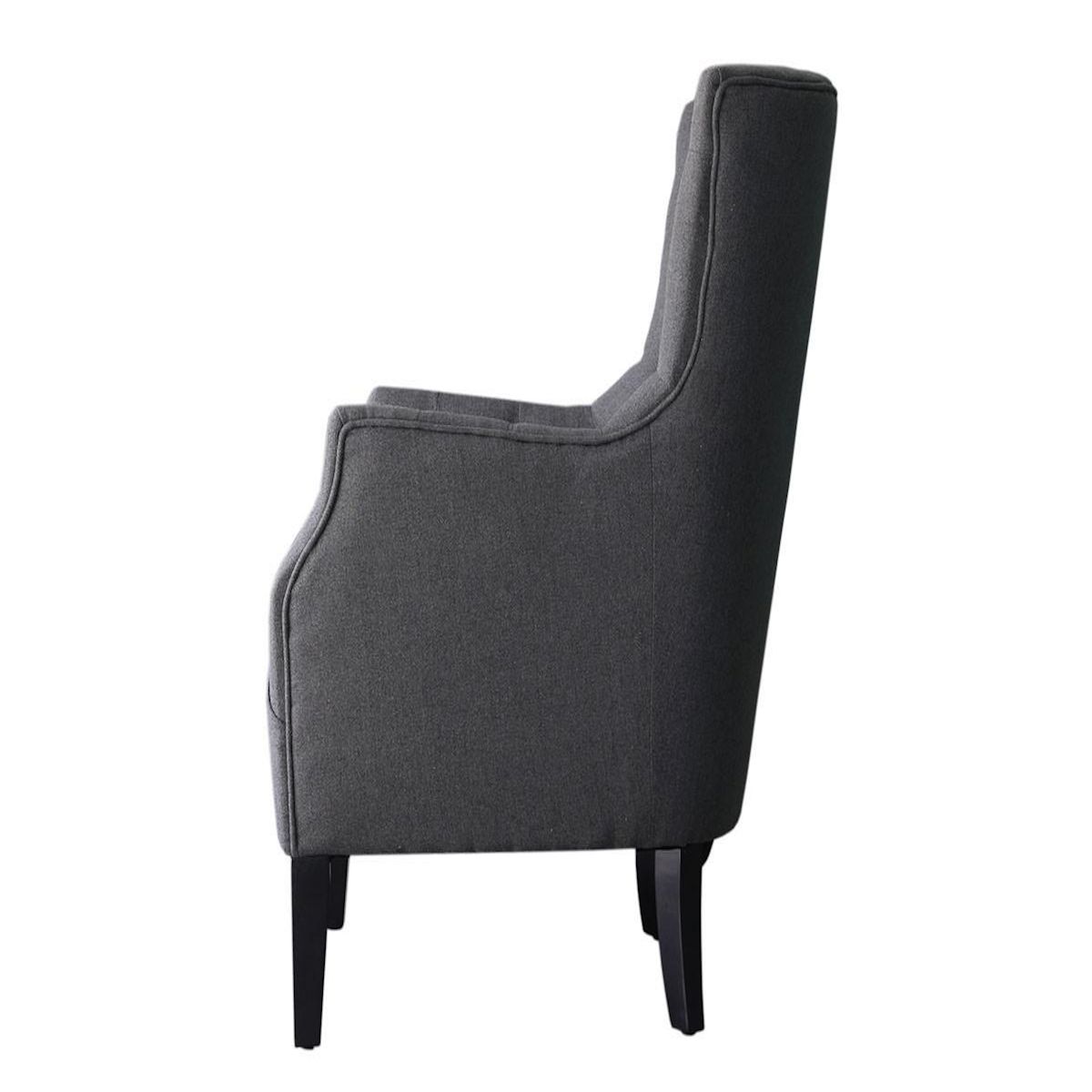 Habitat et Jardin Fauteuil Scandinave Tissu  Duchesse  - 76 x 83 x 100,5 cm - Gris