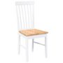 Voir la diapositive 4 : VIDAXL Chaises a manger 2 pcs blanc bois massif caoutchouc