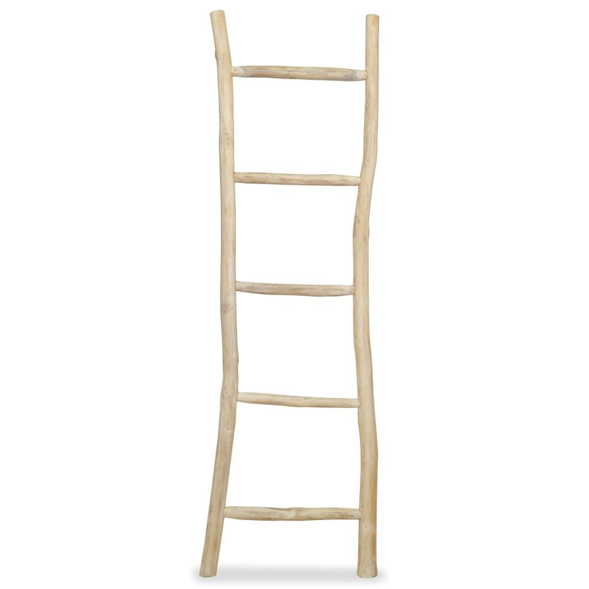 VIDAXL Porte-serviette avec 5 barreaux teck 45 x 150 cm naturel