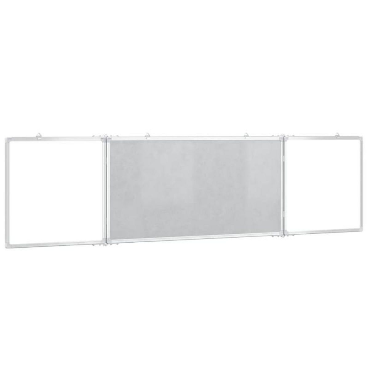 VIDAXL Tableau blanc magnétique pliable 200x50x1,7 cm aluminium