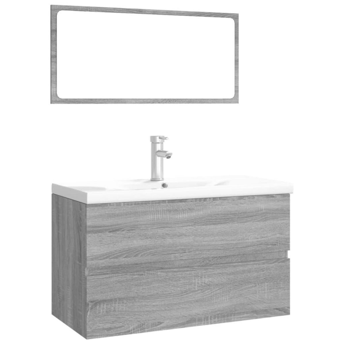 VIDAXL Meubles de salle de bain Sonoma gris Bois d'ingenierie