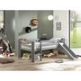 Voir la diapositive 1 : Lit enfant mi-hauteur 90 x 200 cm avec toboggan WEPPES