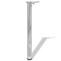 Voir la diapositive 2 : VIDAXL 4 pieds de table reglables en hauteur 710 mm Chrome