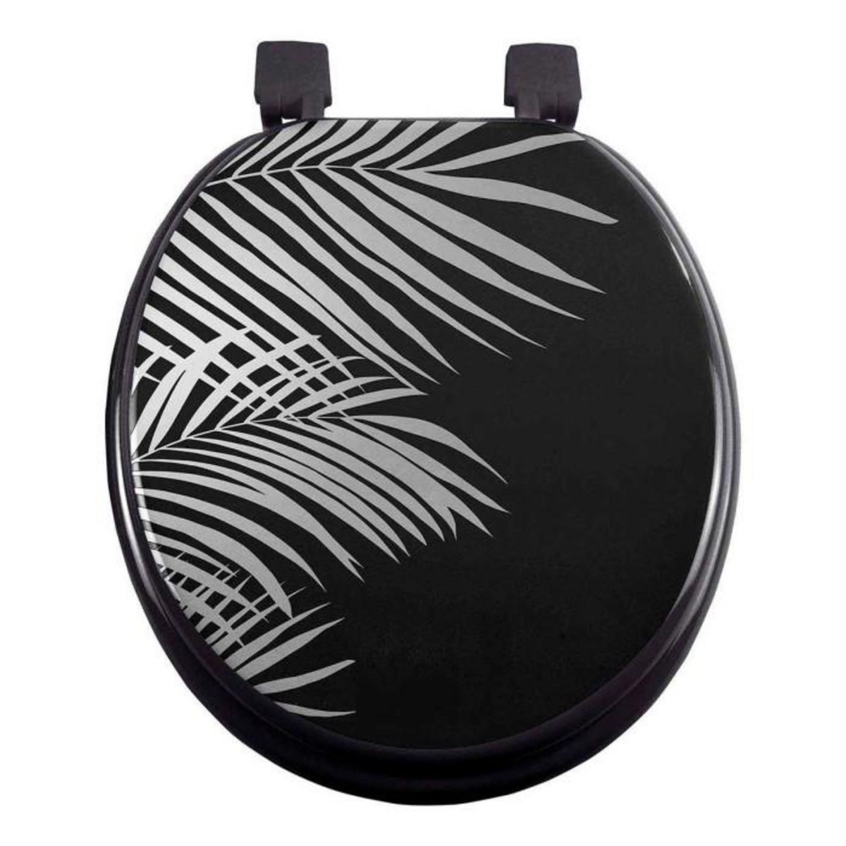 Paris Prix Abattant WC Imprimé  Orbella  47cm Noir & Argent