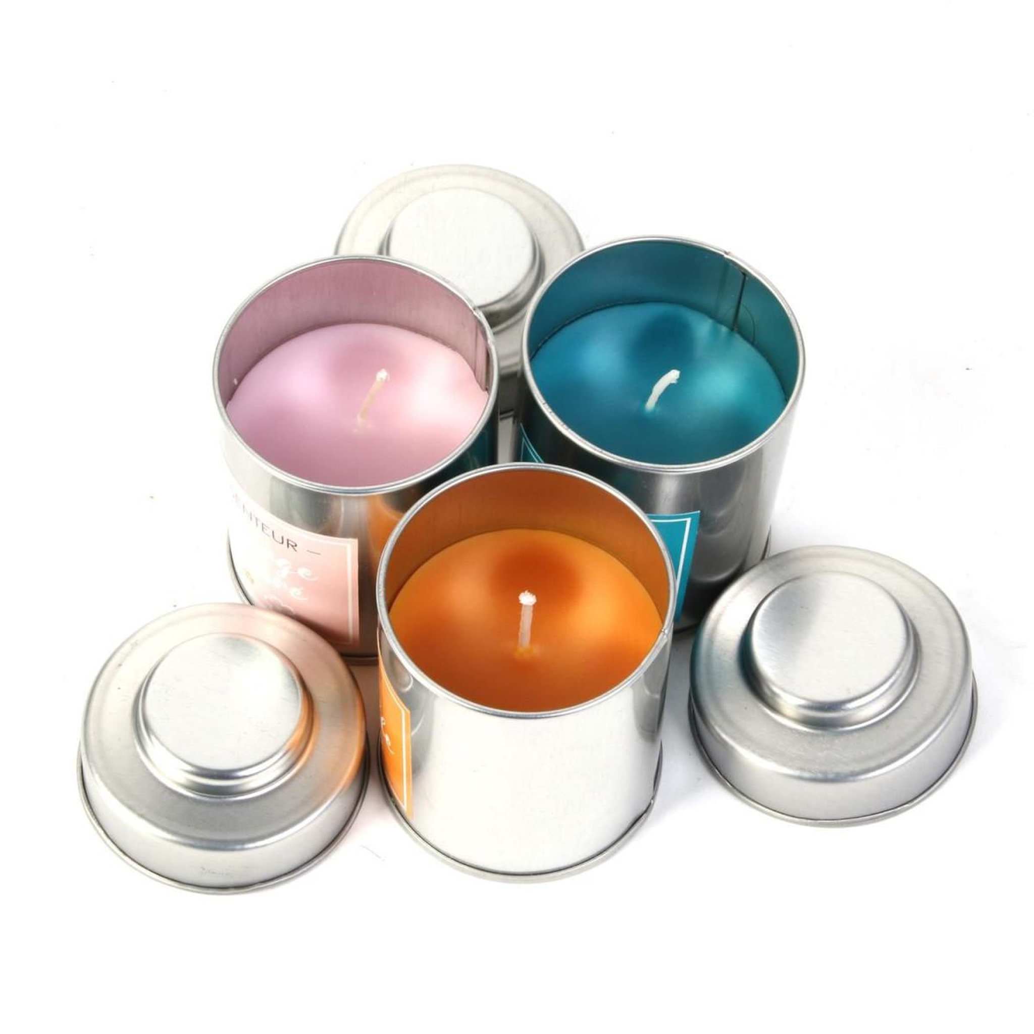 Voir la diapositive 2 : The Home Deco Factory Coffret 3 bougies parfumées  sweet  60g multicolore