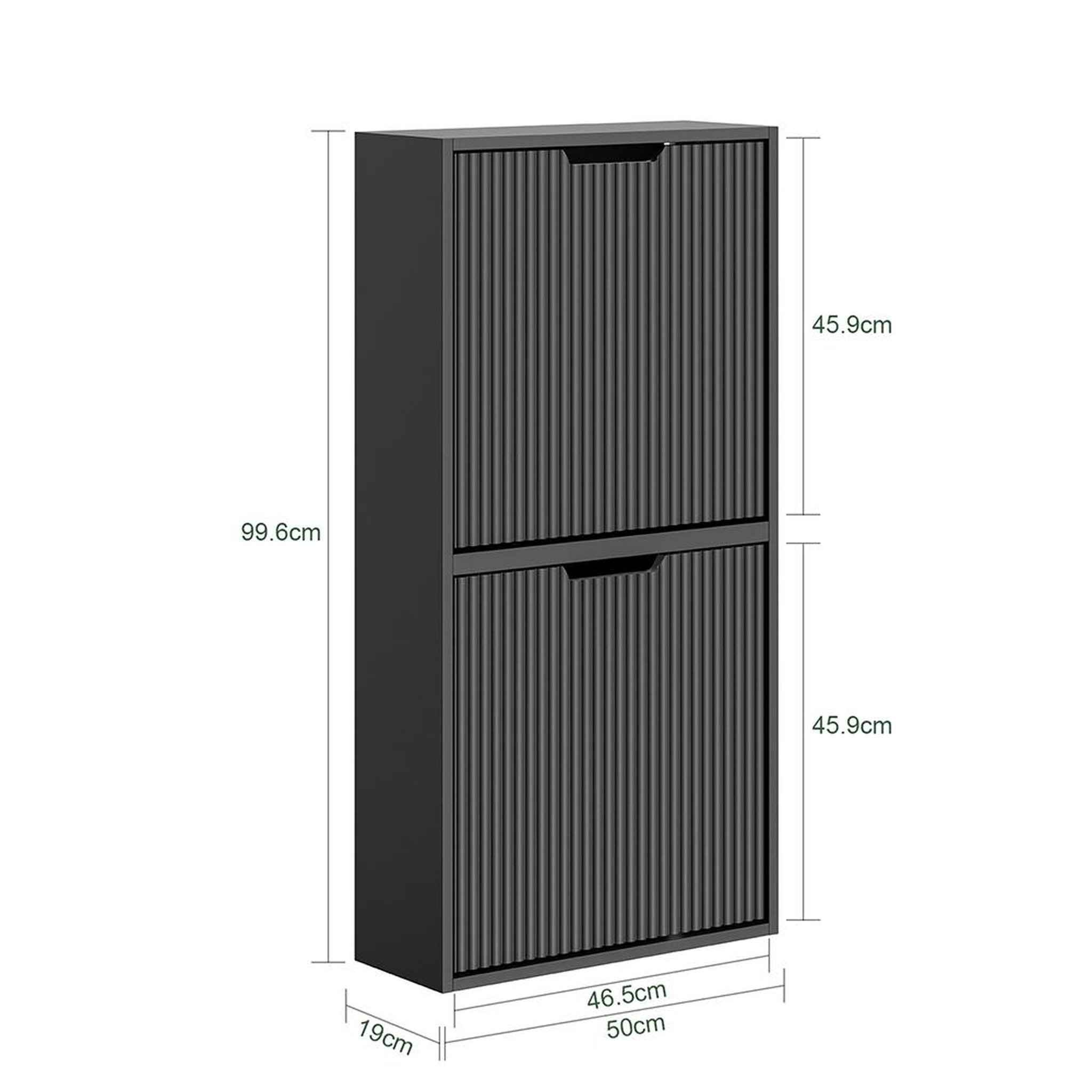 Voir la diapositive 3 : SOBUY Armoire à chaussures Noir 50x19x99 cm FSR204-SCH