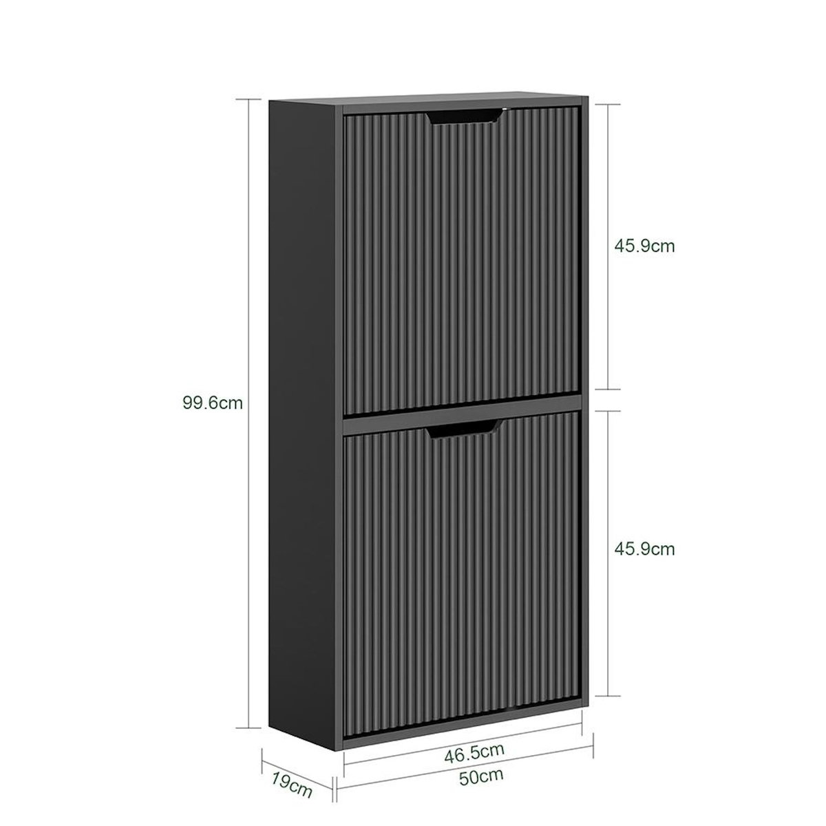 SOBUY Armoire à chaussures Noir 50x19x99 cm FSR204-SCH