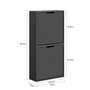 Voir la diapositive 3 : SOBUY Armoire à chaussures Noir 50x19x99 cm FSR204-SCH