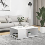 VIDAXL Table basse blanc 90x67x33 cm bois d'ingenierie