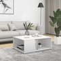 Voir la diapositive 1 : VIDAXL Table basse blanc 90x67x33 cm bois d'ingenierie