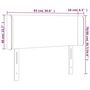 Voir la diapositive 6 : VIDAXL Tete de lit a LED Taupe 93x16x78/88 cm Tissu