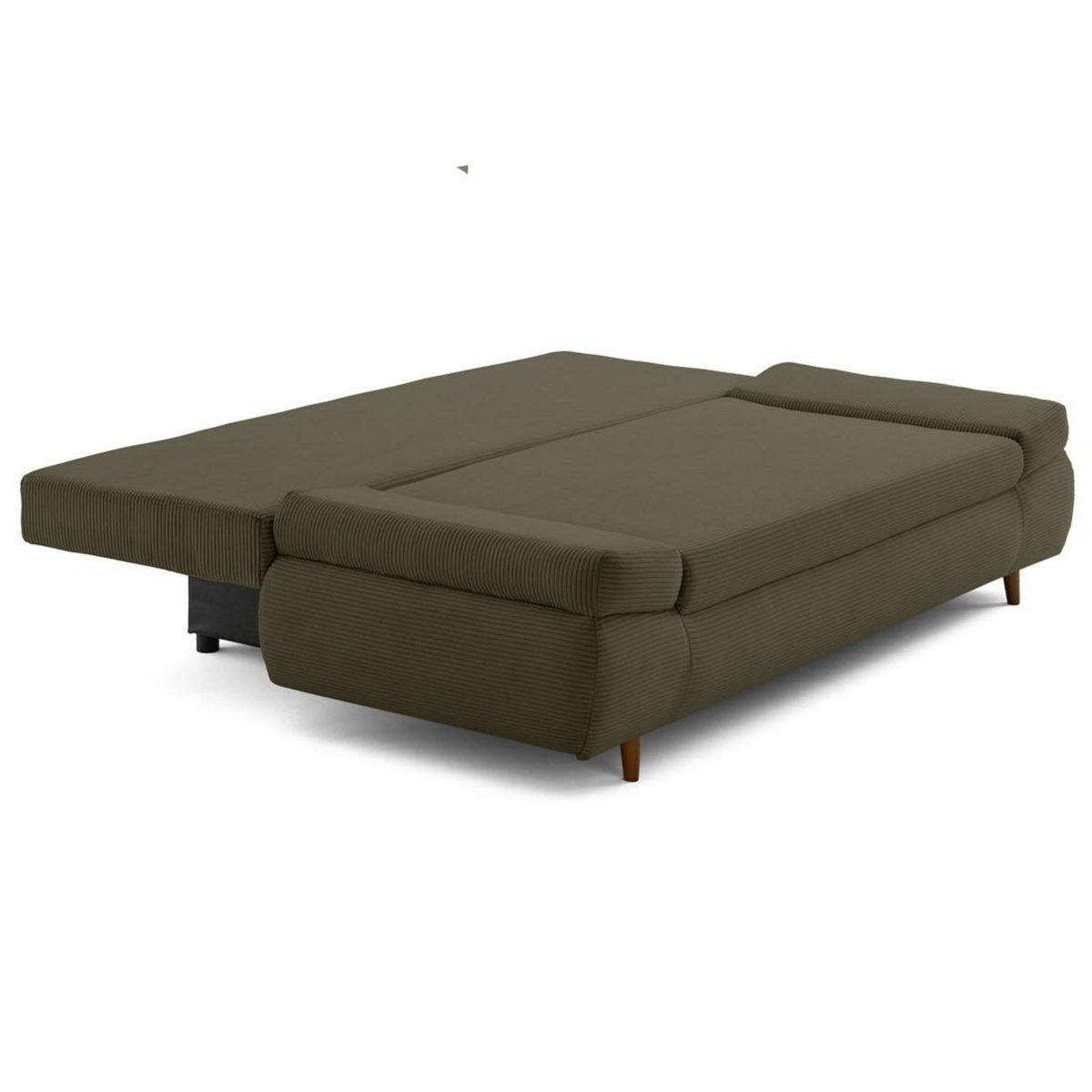 BEST MOBILIER Larson - canapé droit 3 places convertible avec coffre en velours côtelé