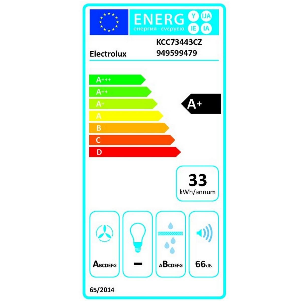 ELECTROLUX Table de cuisson aspirante induction 70cm 4feux 7350kw noir - KCC73443CZ