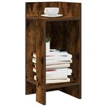 VIDAXL Table d'appoint avec etagere chene fume 25,5x27x60 cm