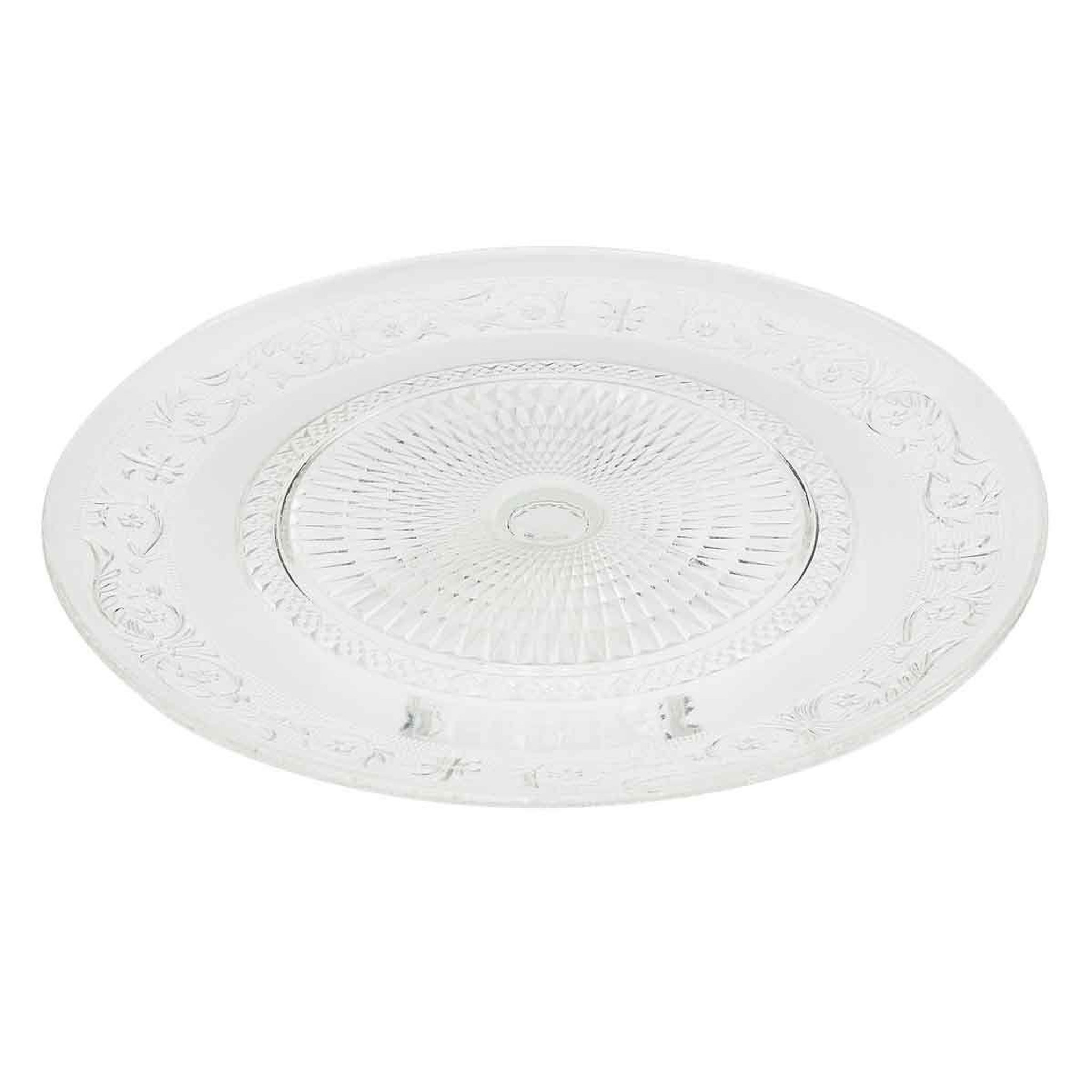 Voir la diapositive 1 : The Home Deco Factory Présentoir à gâteaux verre  ciselé  32cm transparent
