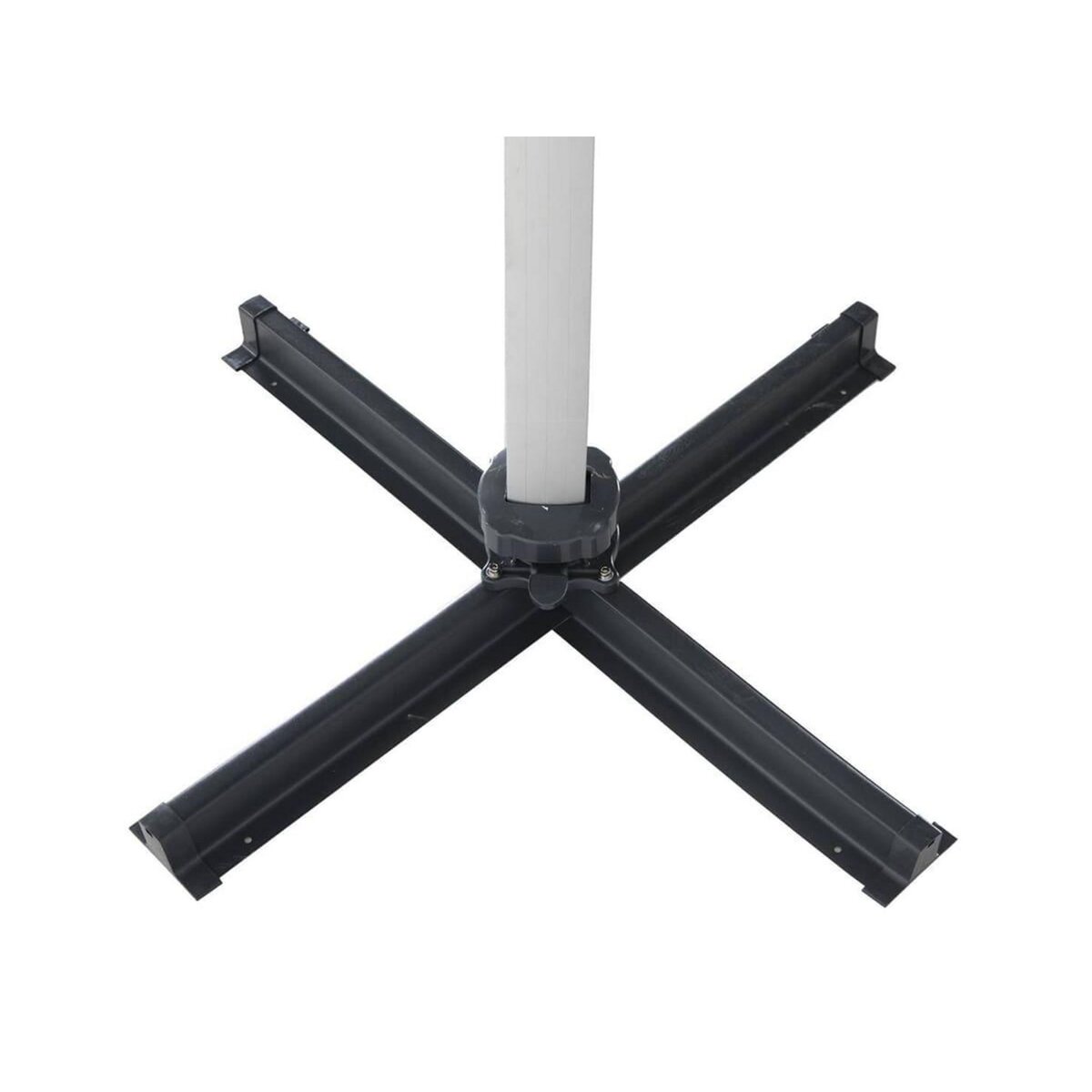 HESPERIDE Parasol déporté droit carré Equador Ardoise avec LED 3 x 3 m - Hespéride