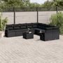 Voir la diapositive 1 : VIDAXL Salon de jardin 11 pcs avec coussins noir resine tressee