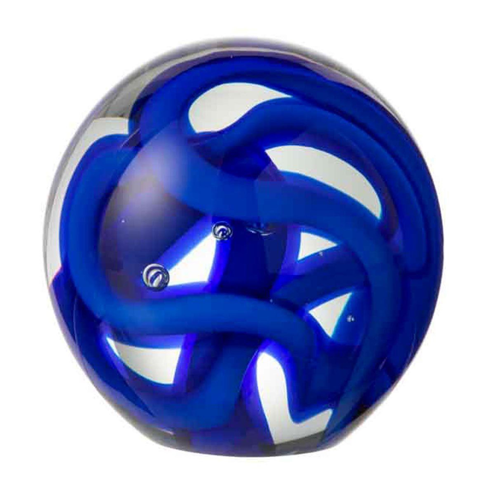 J-LINE Presse-papier en verre  guirlande  10cm bleu