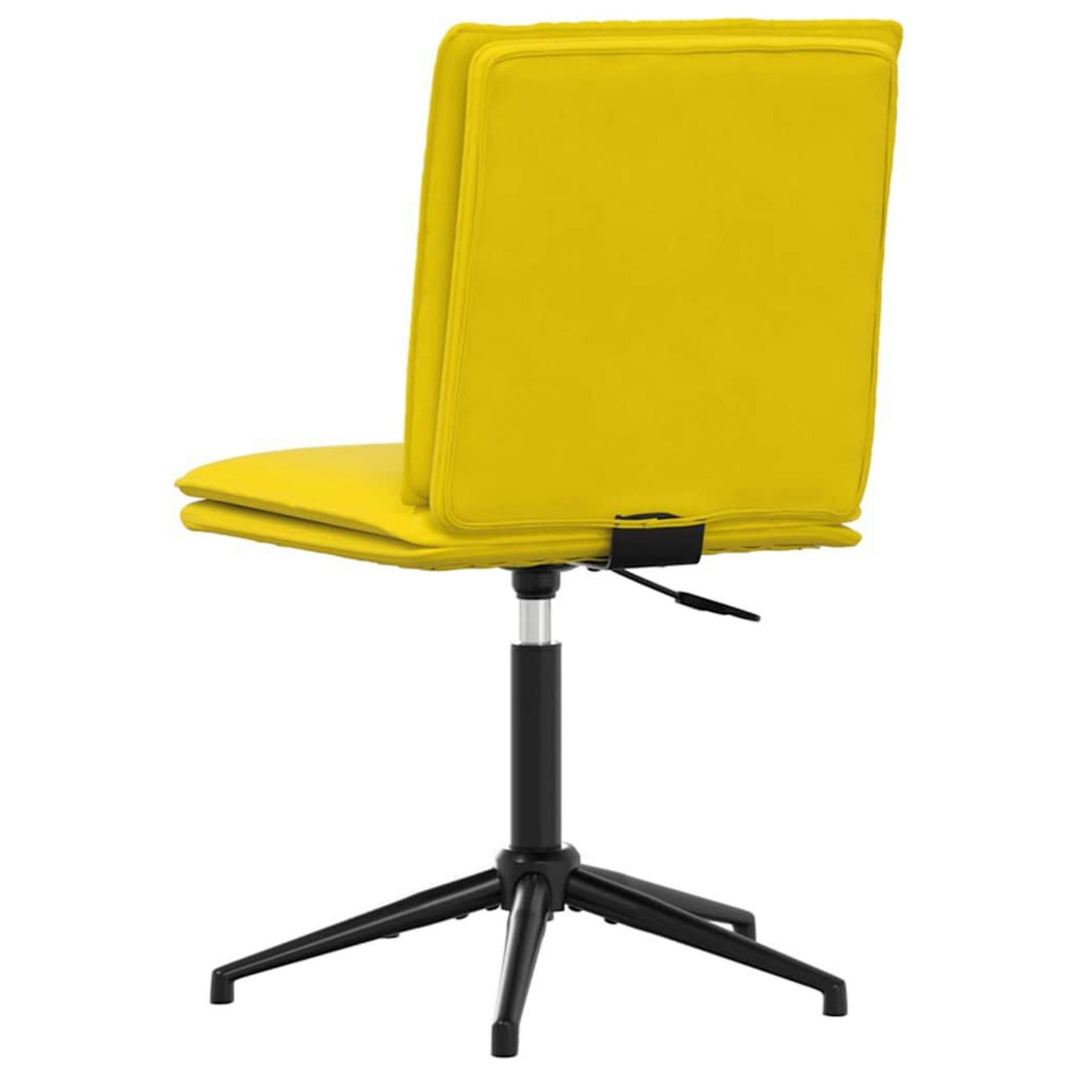 VIDAXL Chaise a manger Jaune Velours