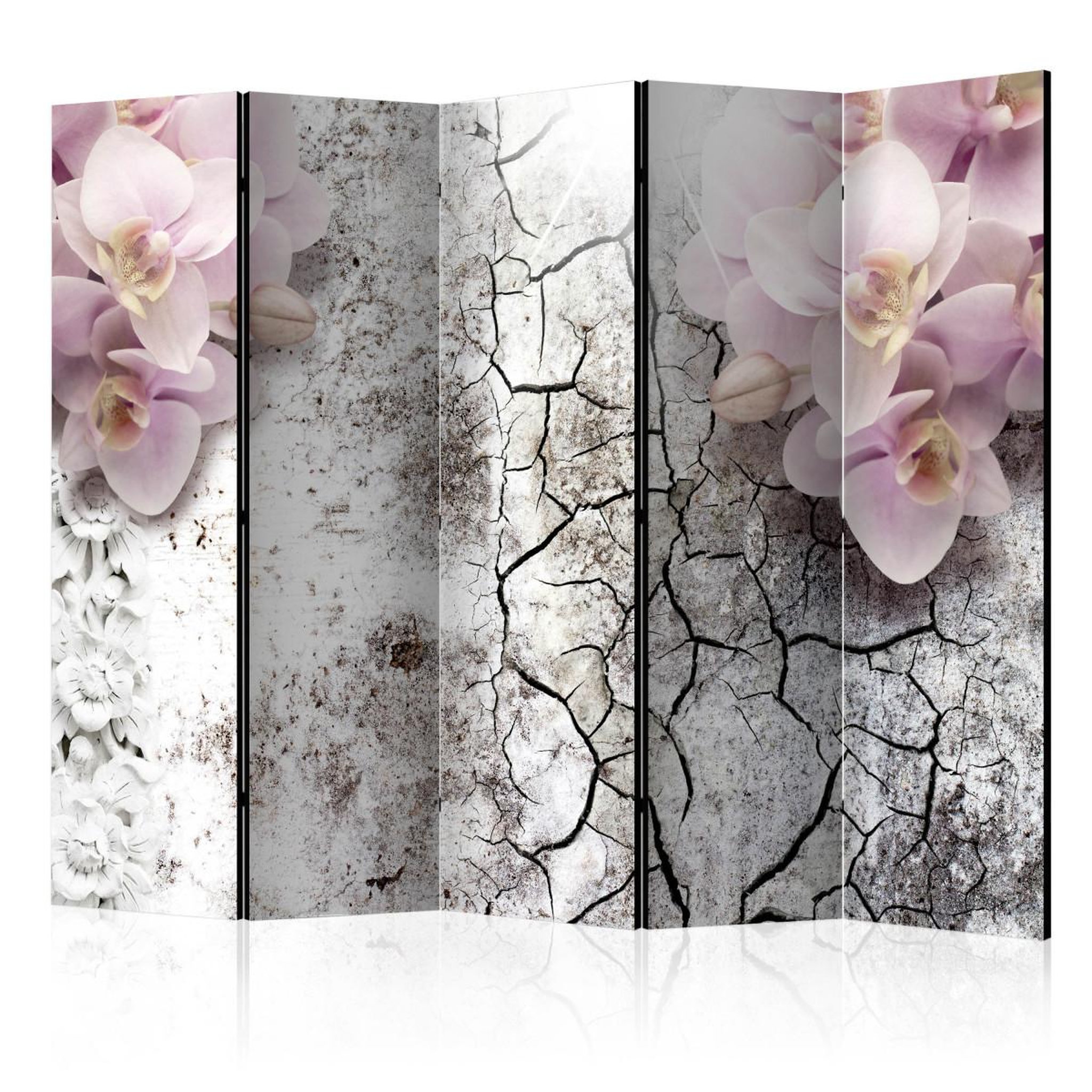 Paris Prix Paravent 5 volets  bright red orchids  172x225cm