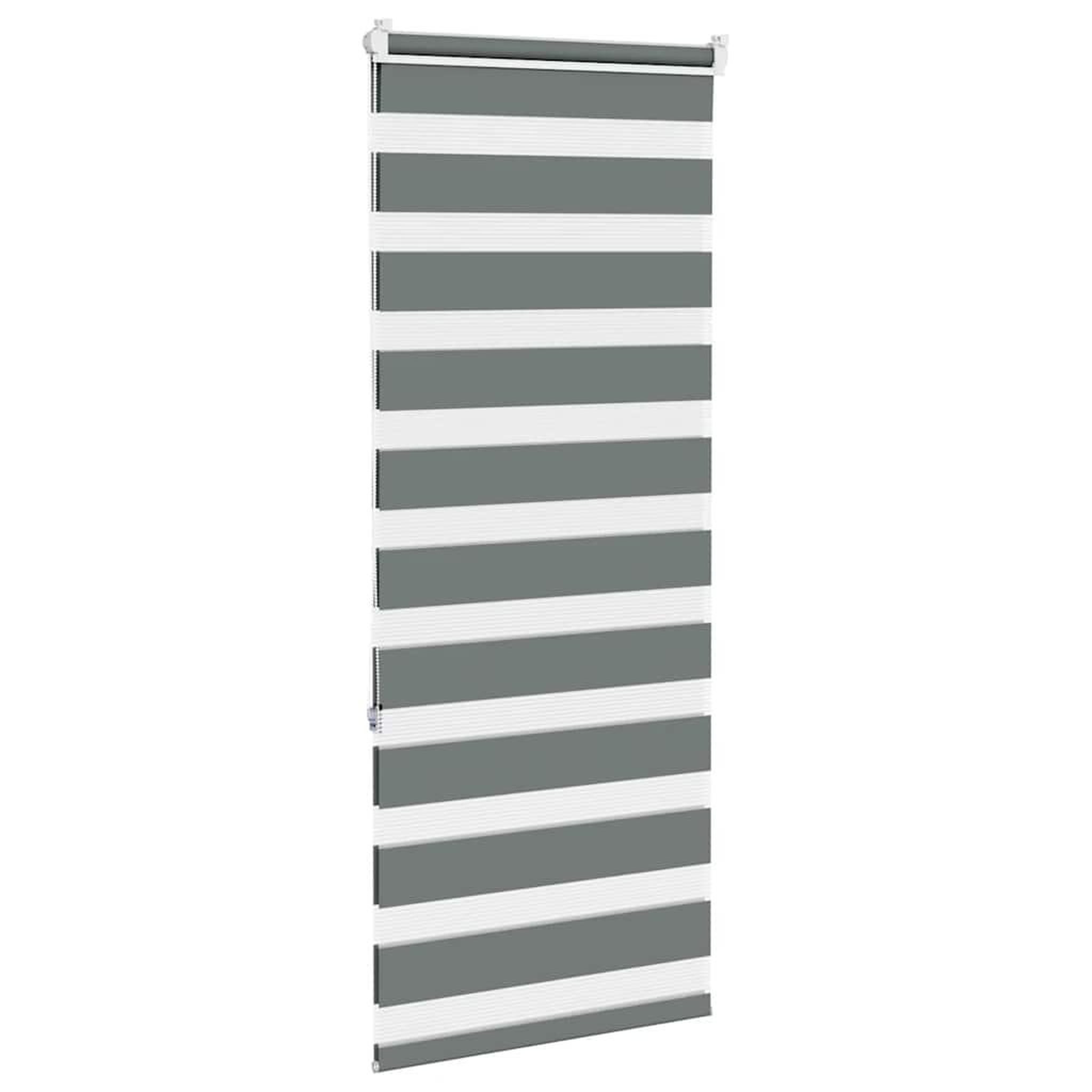 Voir la diapositive 4 : VIDAXL Store zebre gris fonce largeur du tissu 50,9 cm polyester
