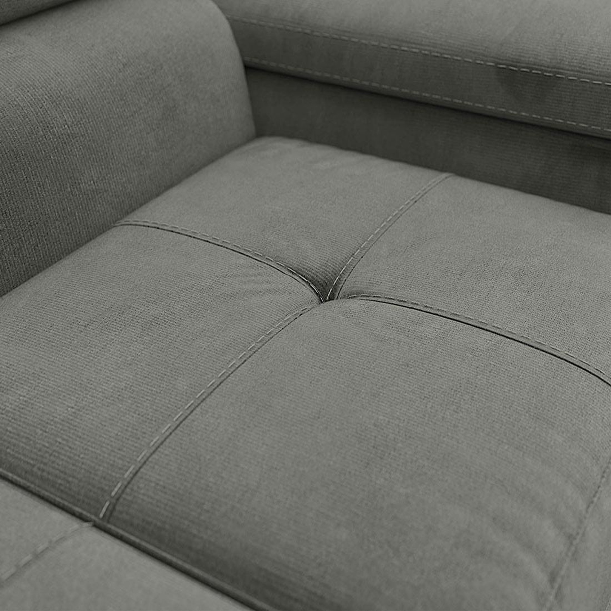 Voir la diapositive 4 : BEST MOBILIER Pablo - canapé droit 2 places avec têtières ajustables - en velours