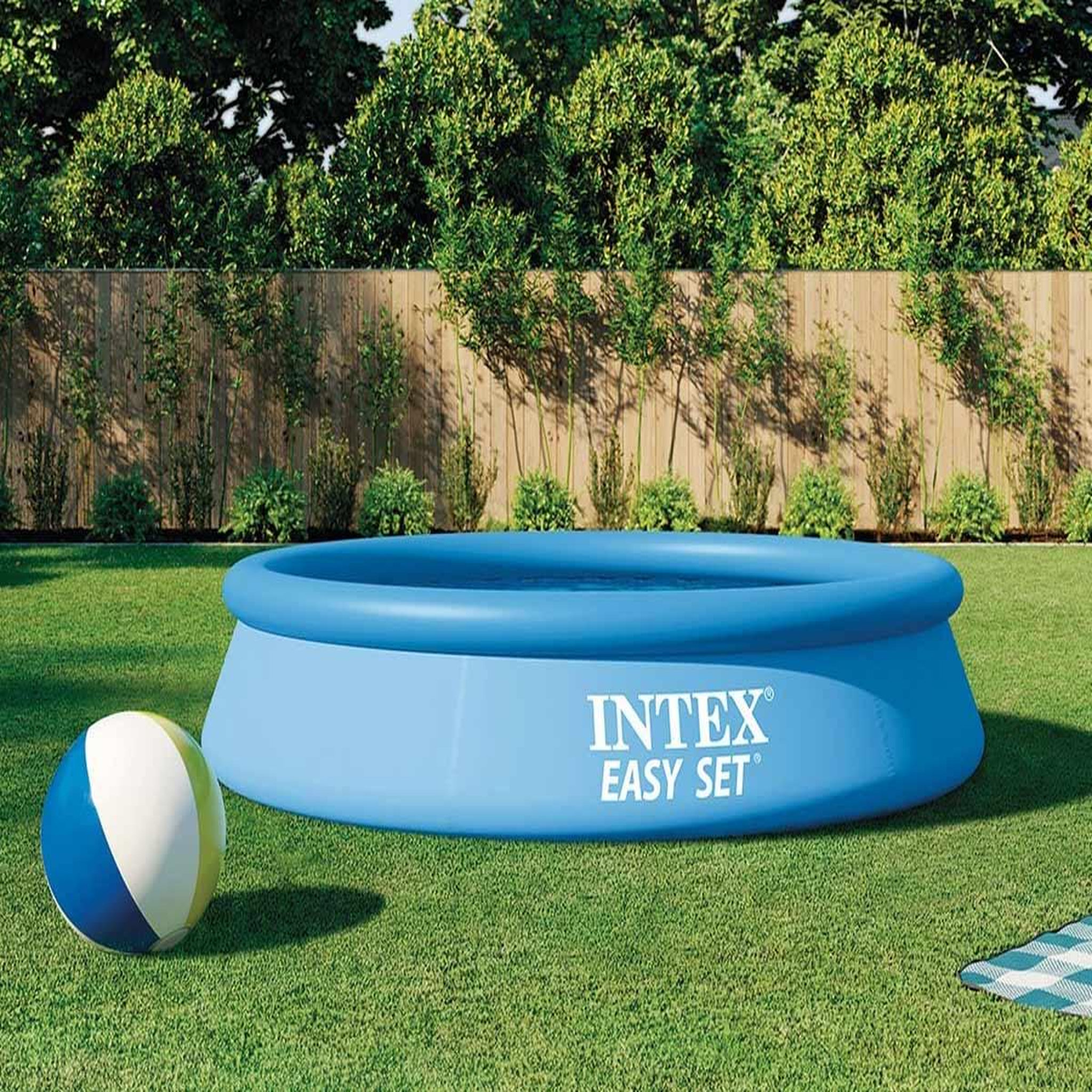 Voir la diapositive 2 : INTEX Piscine autoportée easy set 3,05  x 0,61 m (avec filtration) - intex