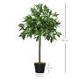 Voir la diapositive 3 : OUTSUNNY Lauriers artificiels 0,90H m - lot de 2 lauriers boules artificiels - 564 feuilles réalistes par pied - pot inclus noir vert