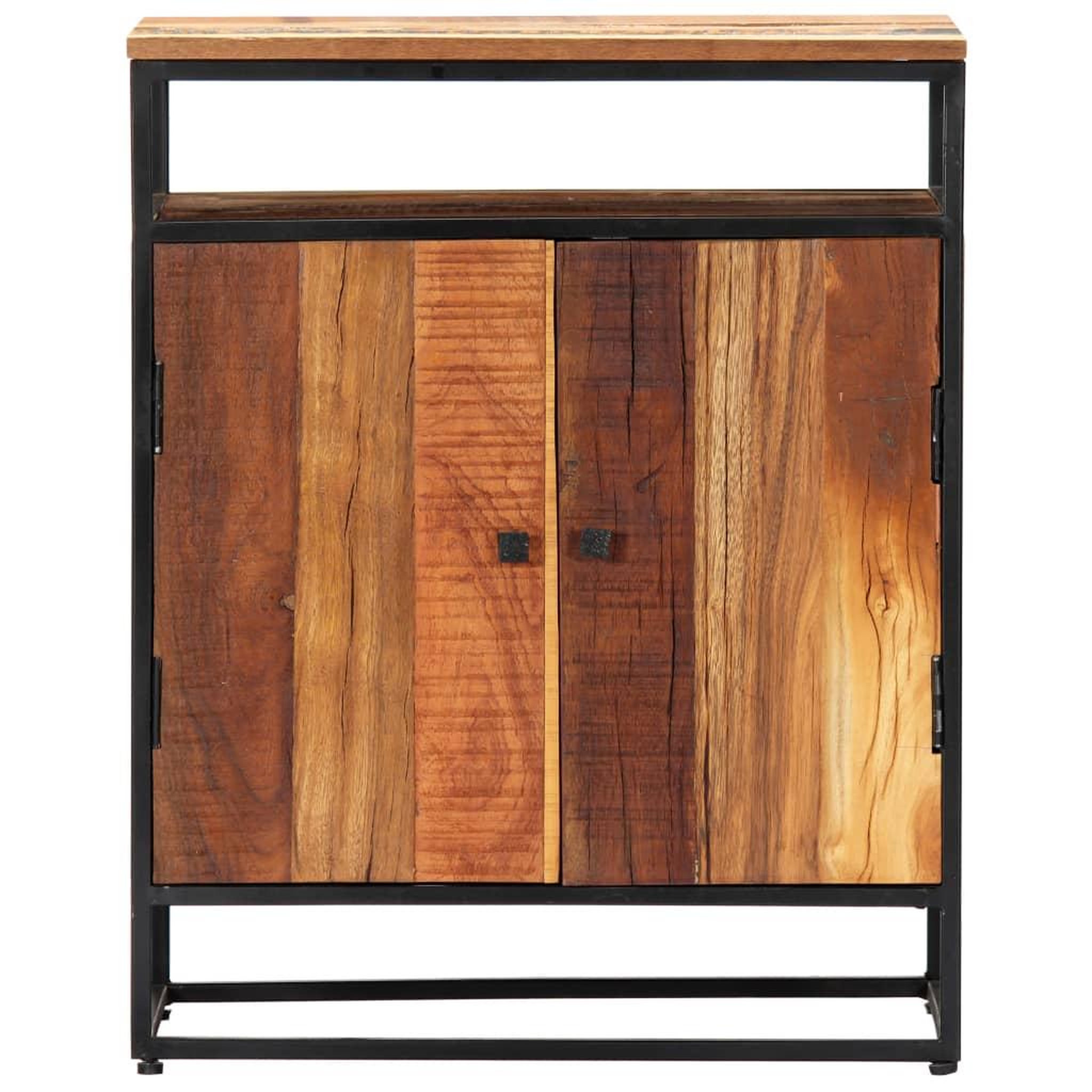 Voir la diapositive 3 : VIDAXL Armoire laterale 60x35x76 cm bois recuperation massif et acier