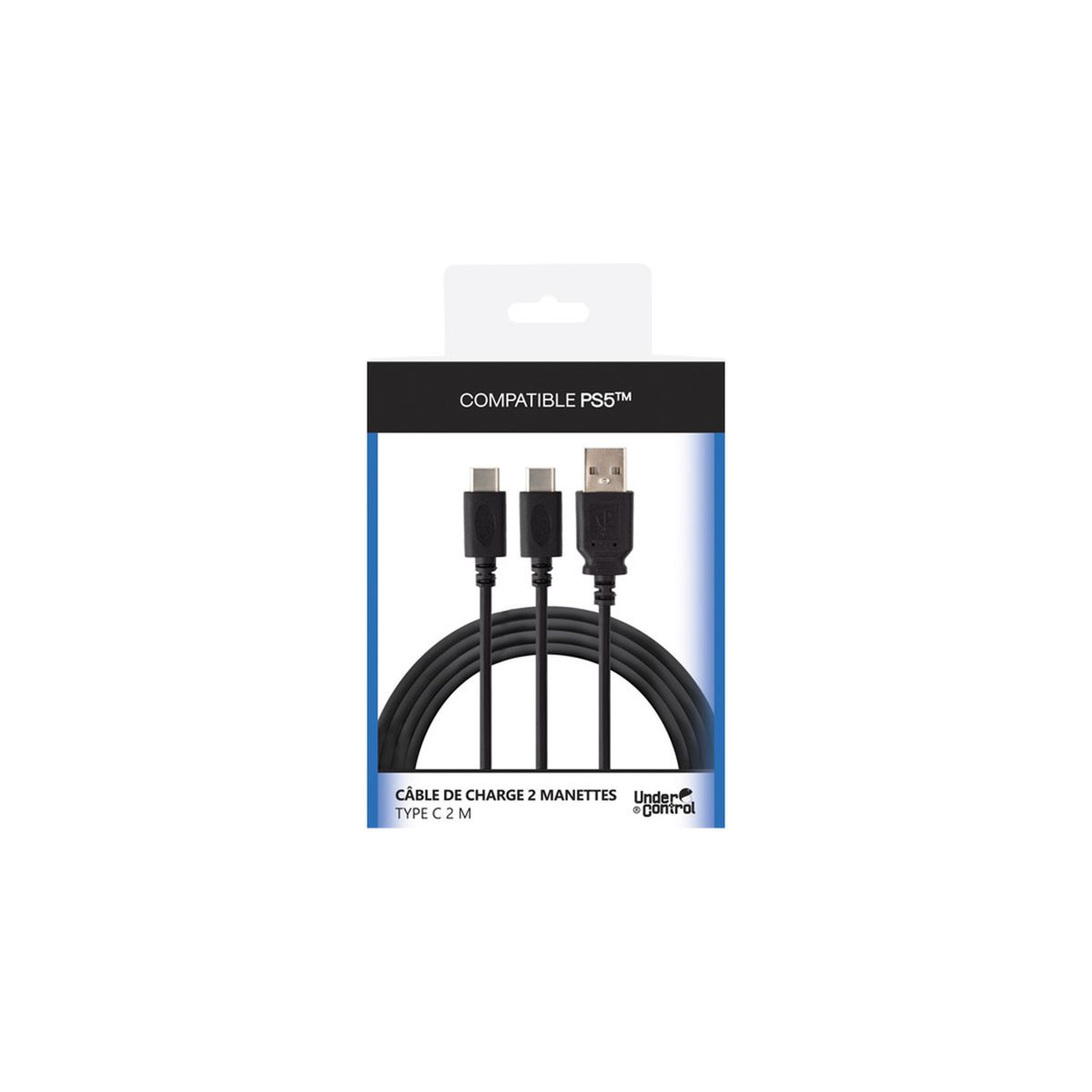 Voir la diapositive 2 : Câble de Recharge 2 M pour 2 Manettes PS5