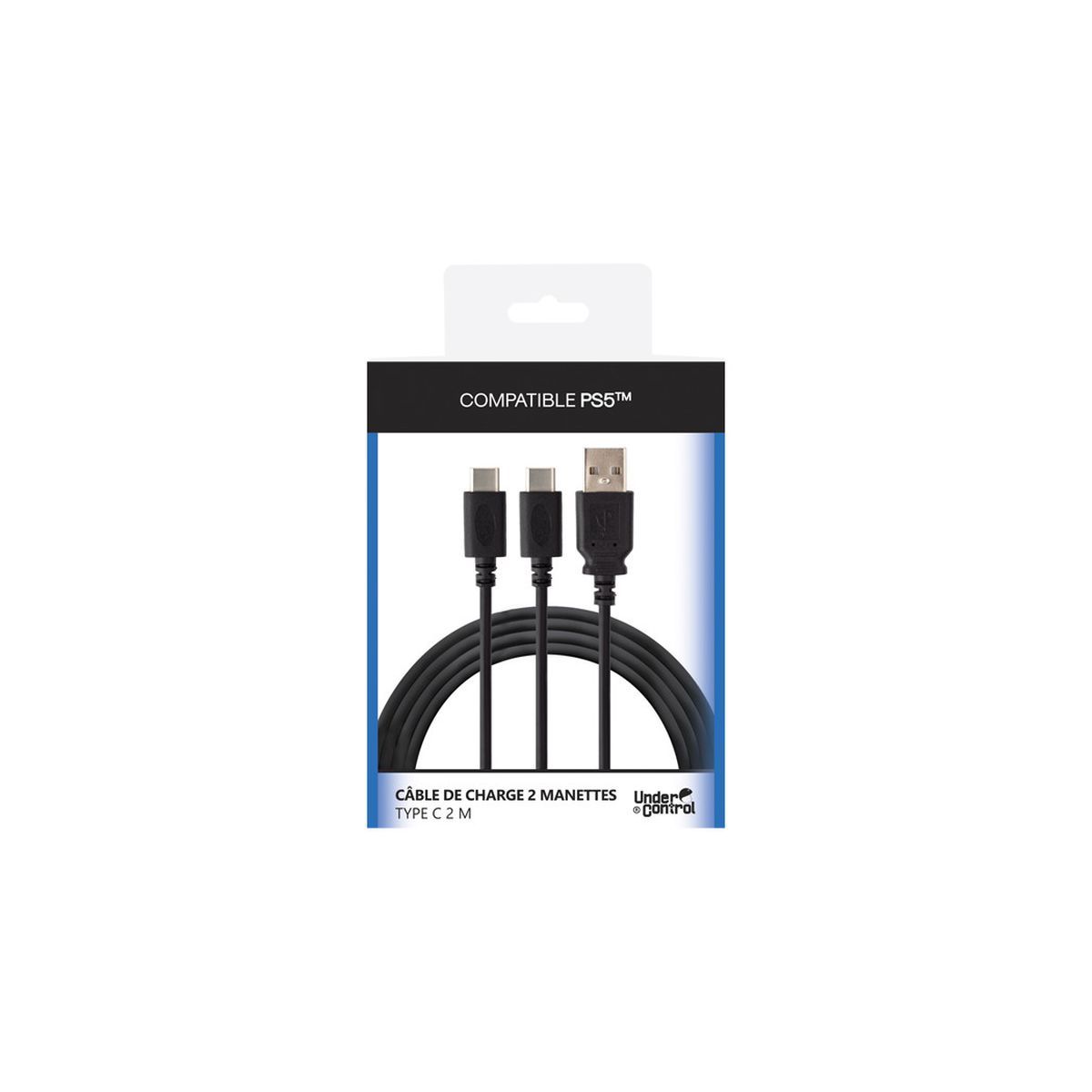 Câble de Recharge 2 M pour 2 Manettes PS5