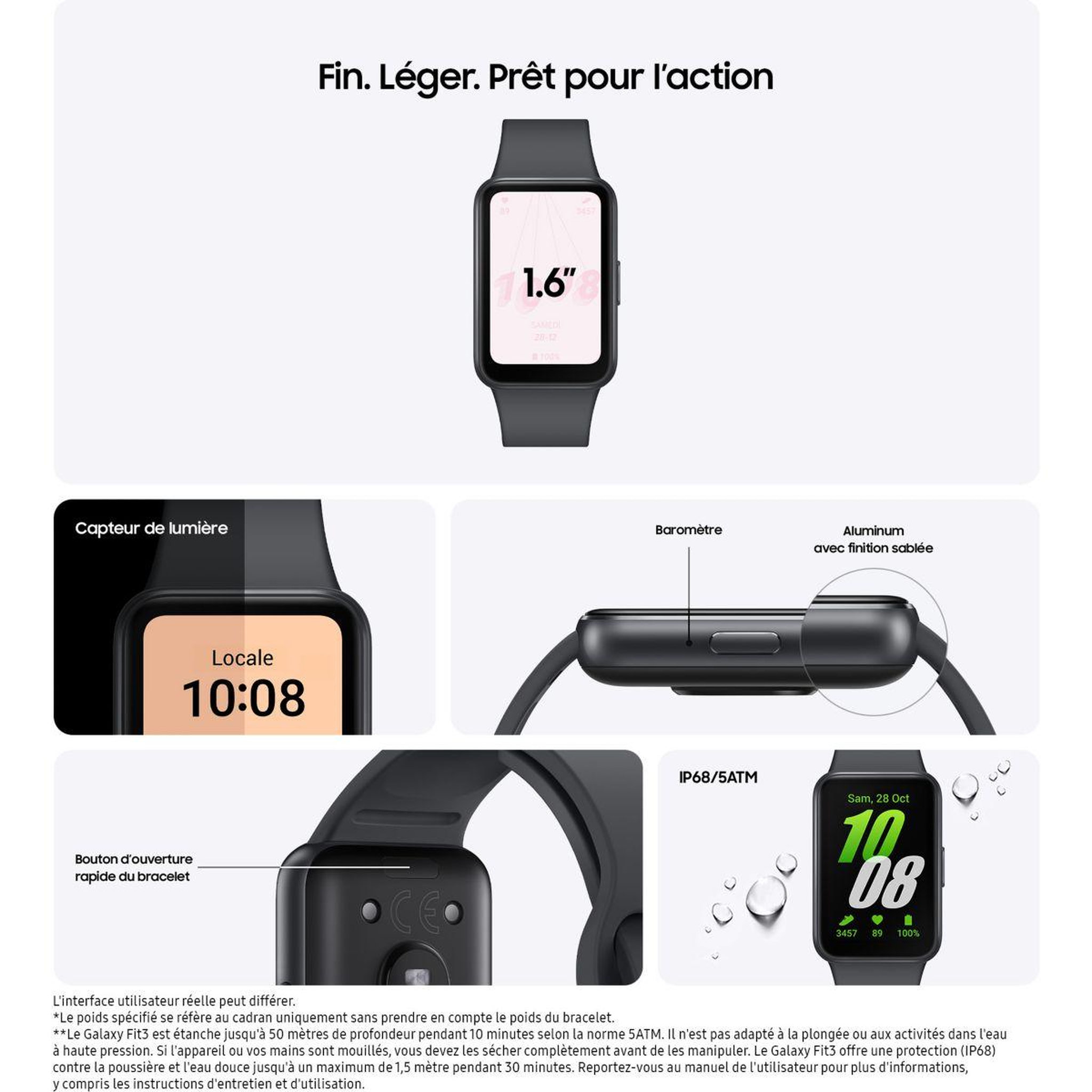 Voir la diapositive 5 : Samsung Smartphone Pack Galaxy A35 Bleu 128Go+Galaxy Fit 3