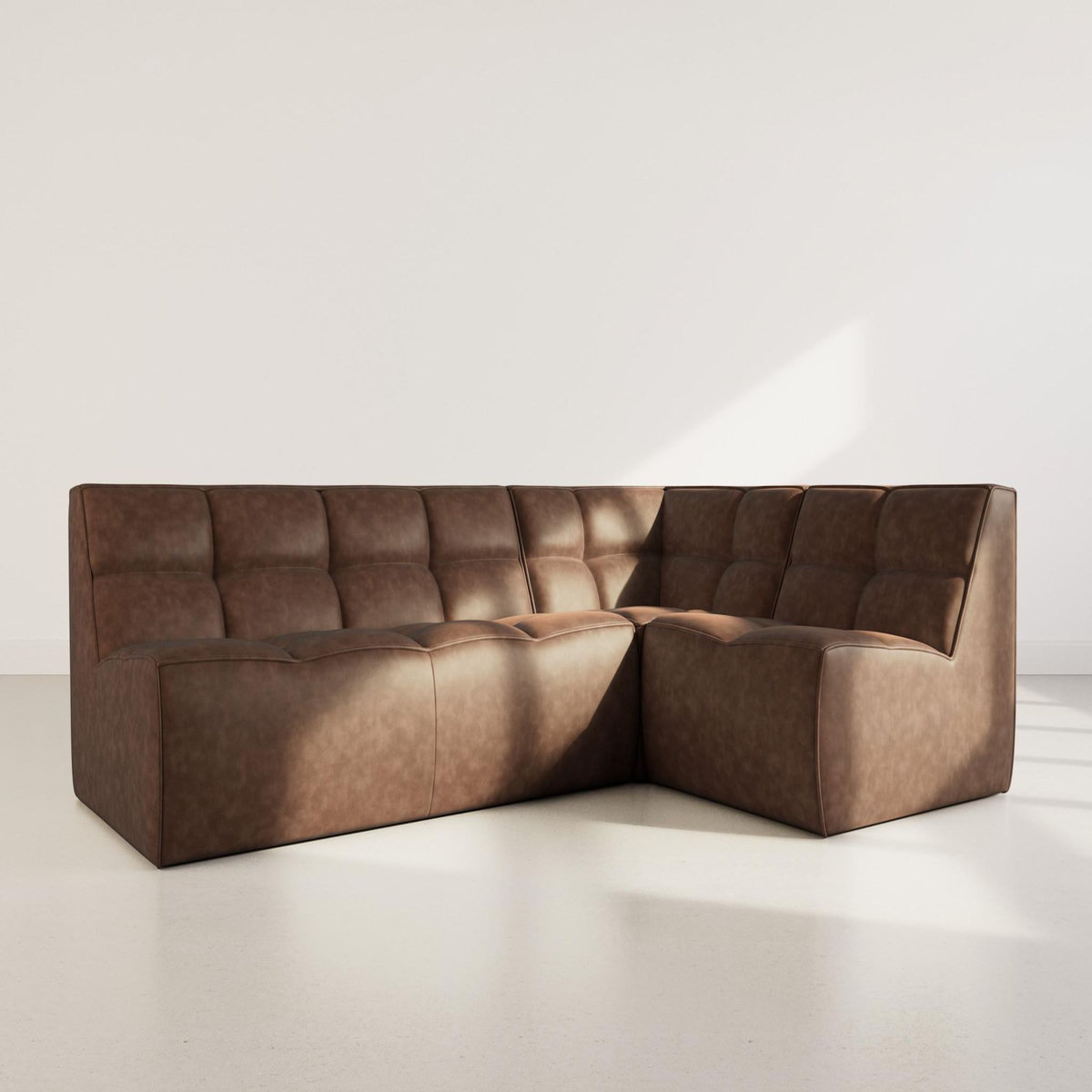 LISA DESIGN Alya - canapé modulable d'angle réversible 4 places en simili