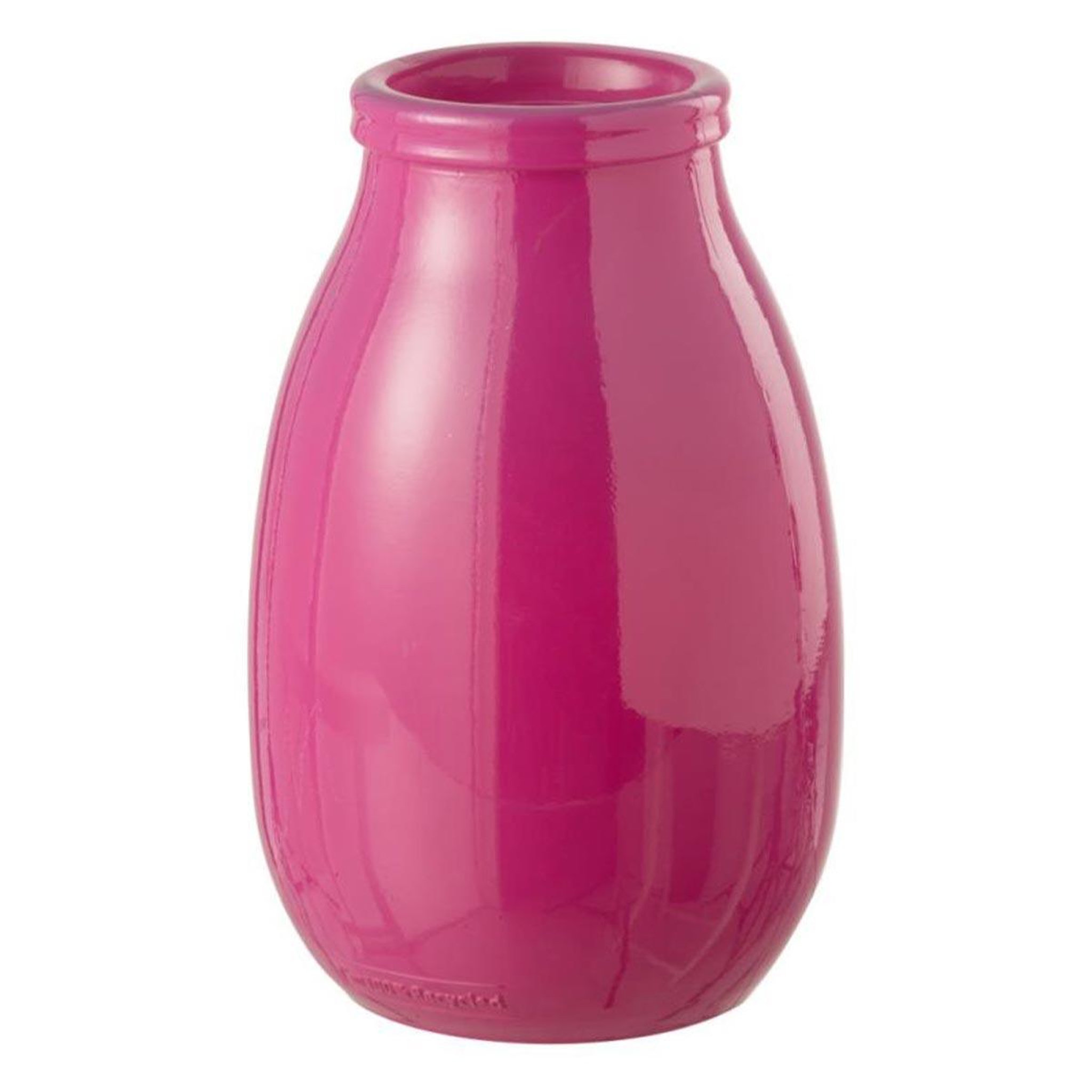 J-LINE Vase déco en verre  cocoon  28cm rose