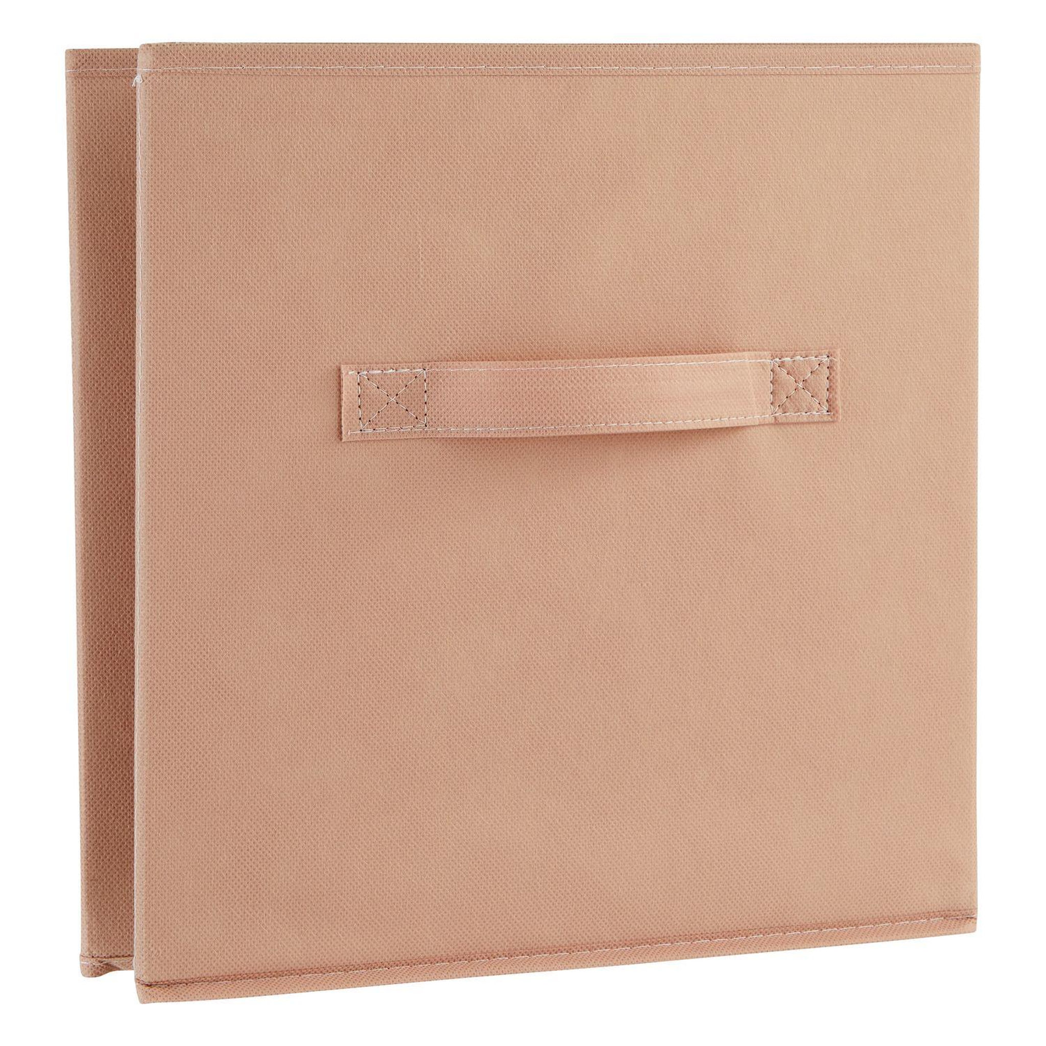 Voir la diapositive 3 : FIVE Lot de 6 boîtes de rangement en tissu MIX N' MODUL - L. 31 x l. 31 x H. 31 cm - Nude
