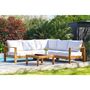 Voir la diapositive 2 : DCB GARDEN Salon bas de jardin - 5 places - Aluminium avec effet bois - MAJORQUE