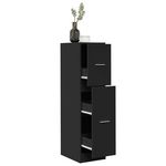 VIDAXL Armoire d'apothicaire noir 30x41x118 cm bois d'ingenierie