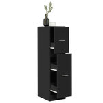 VIDAXL Armoire d'apothicaire noir 30x41x118 cm bois d'ingenierie