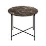 Voir la diapositive 3 : LISA DESIGN Ezaro - table basse ronde - 52 cm - plateau en marbre - pieds en acier