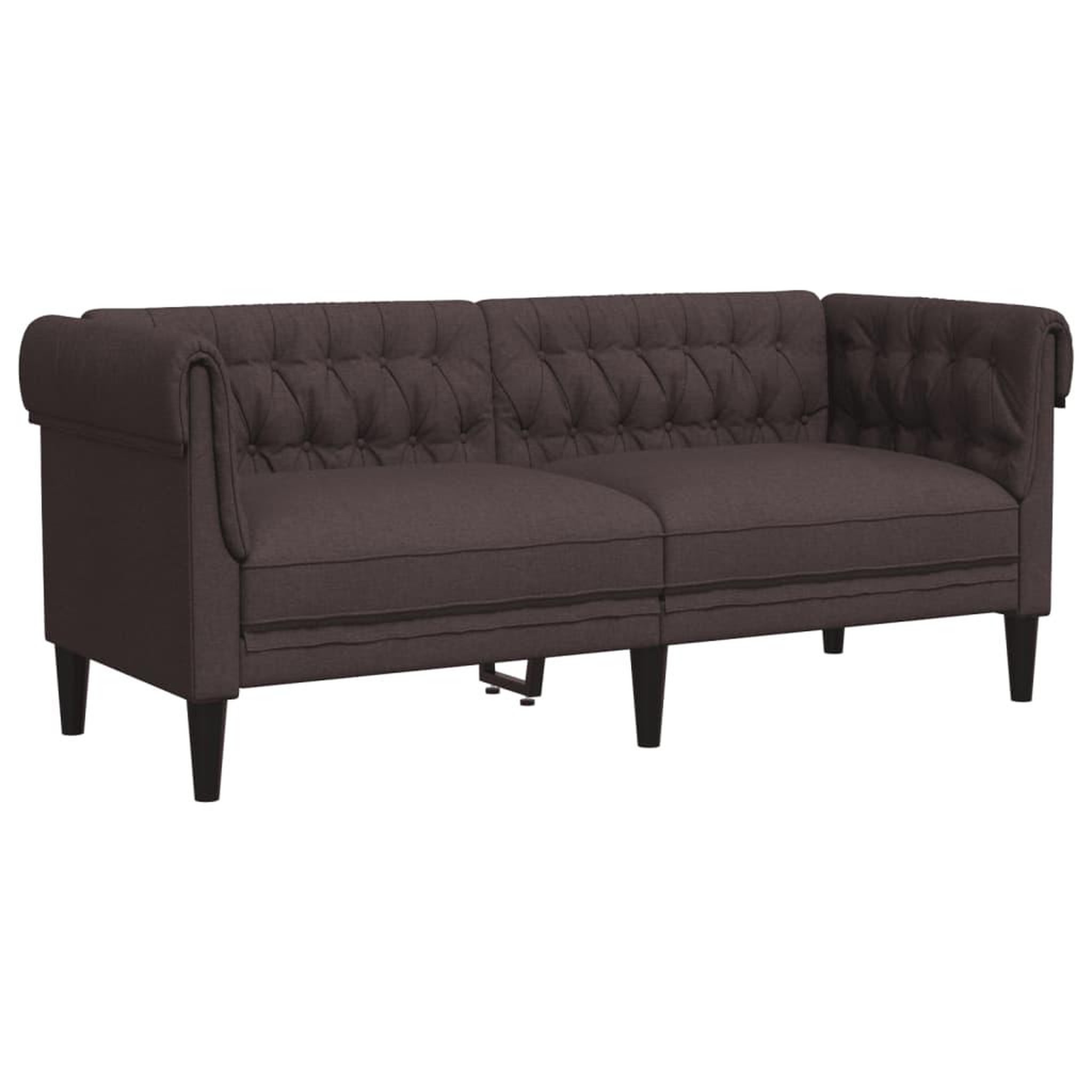 Voir la diapositive 4 : VIDAXL Ensemble de canapes 2 pcs marron fonce tissu