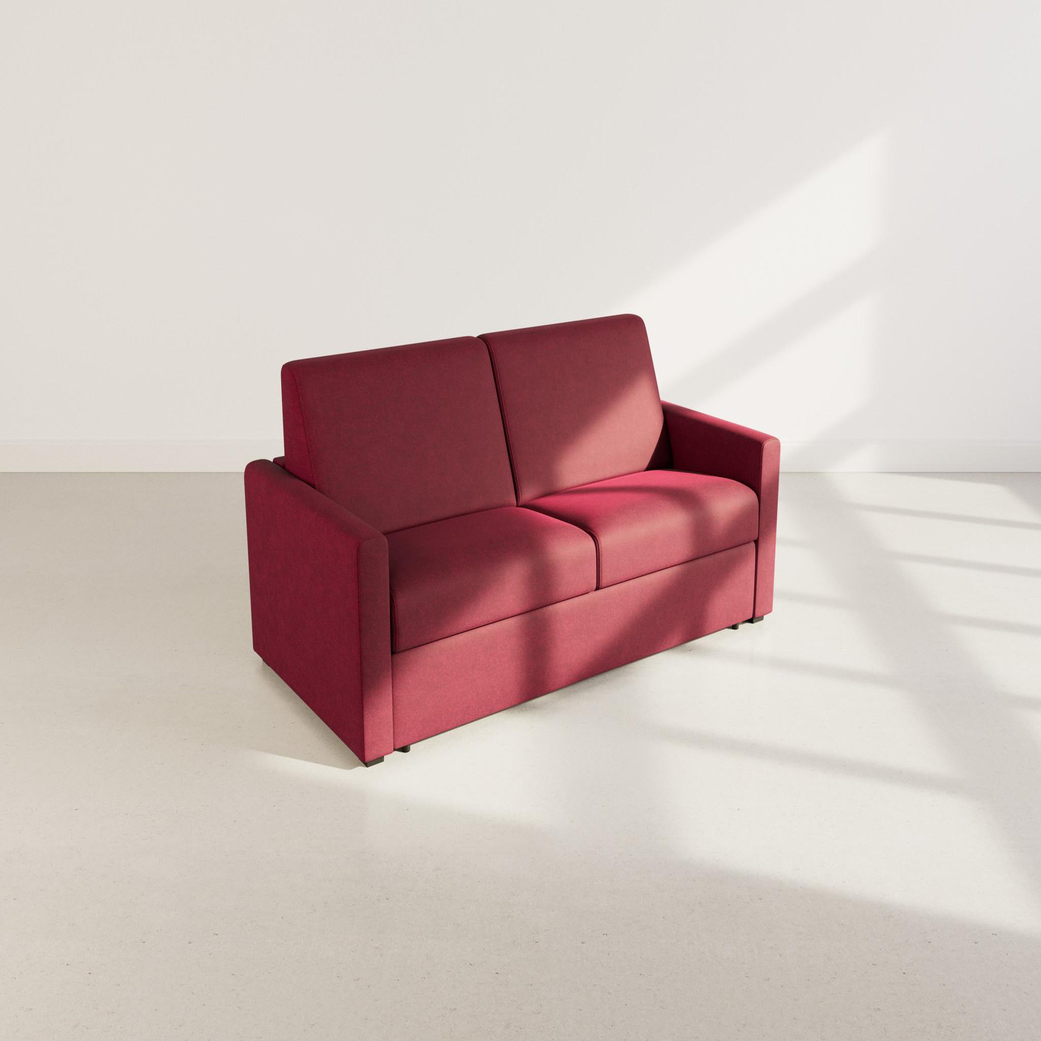 Voir la diapositive 6 : BEST MOBILIER Julia - canapé 3 places convertible express couchage quotidien 140 cm matelas 18 cm en tissu